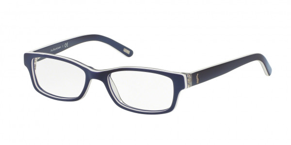 Ralph Lauren Children PP8518 Eyeglasses, 5711 SHINY BLUE ON WHITE/RED (BLACK)