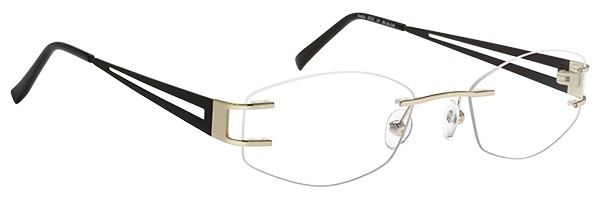 Tuscany Mount OTF Eyeglasses, 19 Gold and Black