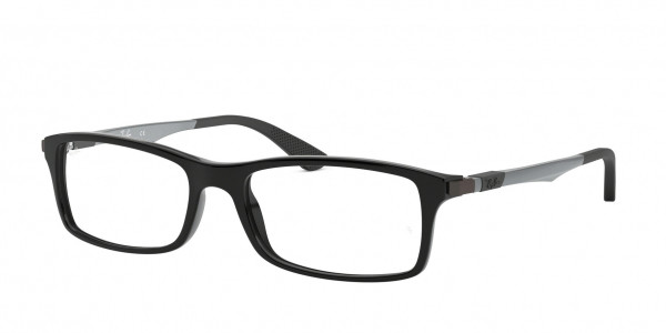 Ray-Ban Optical RX7017 Eyeglasses, 5196 MATTE BLACK (BLACK)