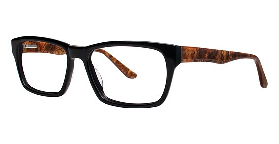 Big Mens Eyewear Club BIG BEAT Eyeglasses, Black/Brown