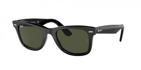 Ray-Ban RB2140F WAYFARER Sunglasses, 135831 WAYFARER BLACK GREEN (BLACK)
