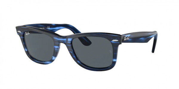 Ray-Ban RB2140F WAYFARER Sunglasses, 1361R5 WAYFARER STRIPED BLUE BLUE (BLUE)
