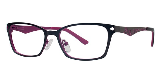 Fashiontabulous 10X237 Eyeglasses, Matte Black/Fuchsia