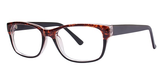 Modern Optical FLORAL Eyeglasses, Brown/Black