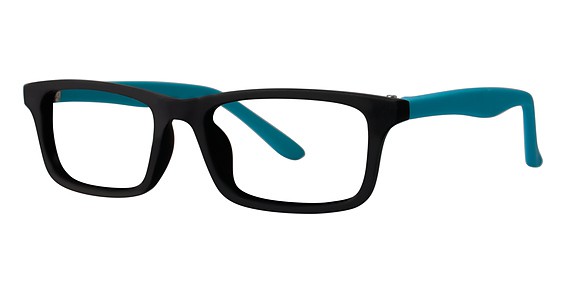 Modern Optical CLIMB Eyeglasses, Black/Aqua Matte