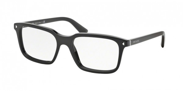 Prada PR 04RVF Eyeglasses, 1AB1O1 BLACK (BLACK)