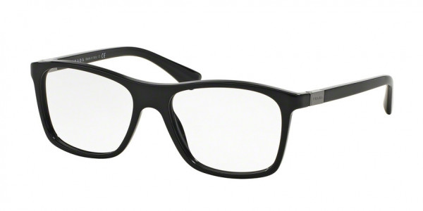 Prada PR 05SVF Eyeglasses, 1AB1O1 BLACK (BLACK)