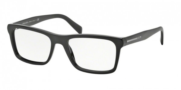 Prada PR 06RVF Eyeglasses, 1AB1O1 BLACK (BLACK)