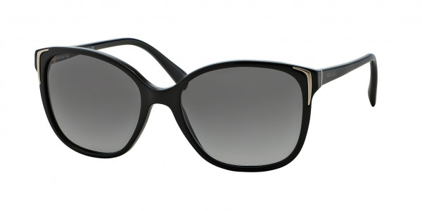 Prada PR 01OSA CONCEPTUAL Sunglasses, 1AB3M1 CONCEPTUAL GLOSS BLACK GREY GR (BLACK)
