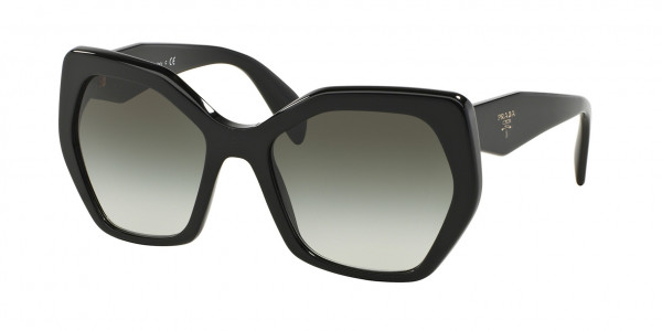 Prada PR 16RSF HERITAGE Sunglasses, 1AB0A7 BLACK (BLACK)