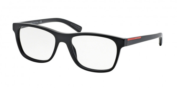 Prada Linea Rossa PS 01FVA ACTIVE Eyeglasses, 1BO1O1 MATTE BLACK (BLACK)