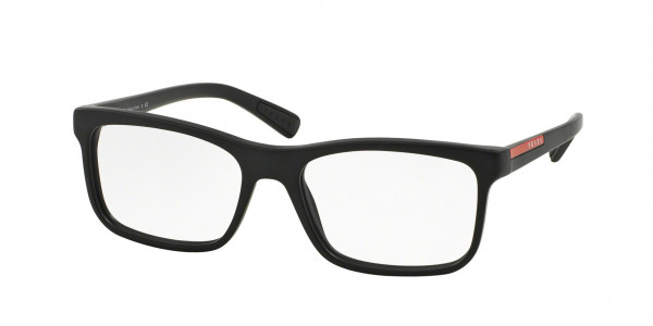 Prada Linea Rossa PS 05FVF LIFESTYLE Eyeglasses, 1BO1O1 MATTE BLACK (BLACK)