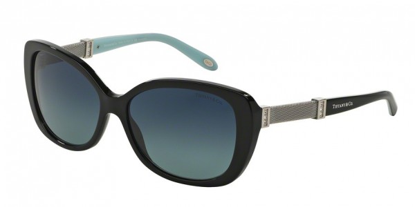 Tiffany & Co. TF4106BF Sunglasses, 80014U BLACK (BLACK)
