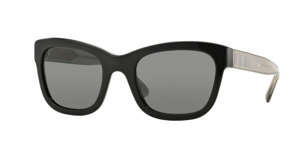 Burberry BE4209 Sunglasses, 300187 BLACK (BLACK)