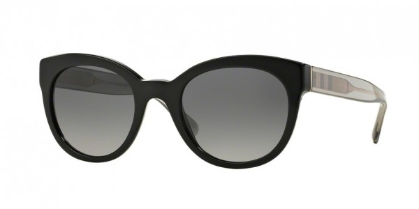 Burberry BE4210F Sunglasses, 3001T3 BLACK (BLACK)