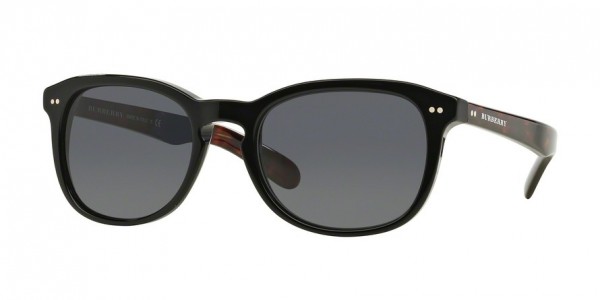 Burberry BE4214F Sunglasses, 355487 BLACK (BLACK)
