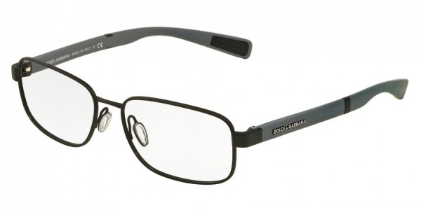 Dolce & Gabbana DG1281 Eyeglasses, 1289 BLACK RUBBER (BLACK)