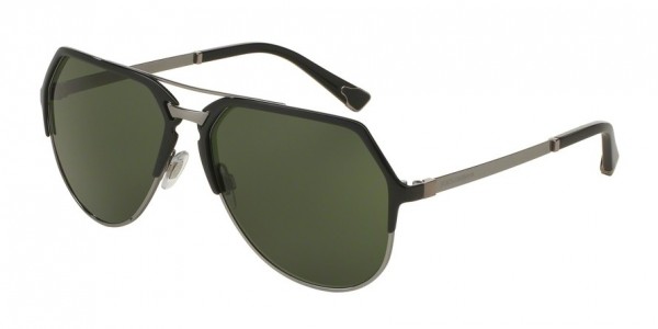 Dolce & Gabbana DG2151 Sunglasses, 01/71 BLACK/GUNMETAL (BLACK)