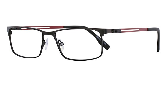 COI Precision 133 Eyeglasses, Black/Red