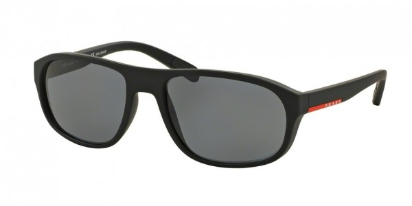 Prada Linea Rossa PS 01RS Sunglasses, DG05Z1 BLACK RUBBER (BLACK)