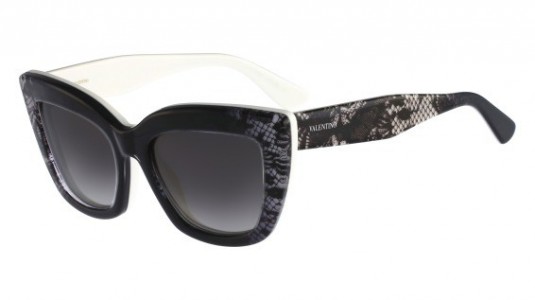 Valentino V710S Sunglasses, (102) WHITE FADED LACE