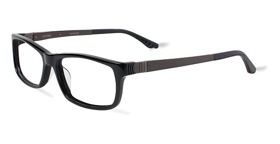 Spine SP1001 Eyeglasses, Black 001