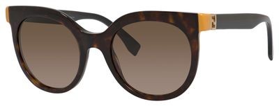 Fendi Ff 0129/S Sunglasses, 0TRD(J6) Dark Havana Black