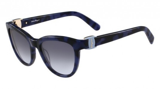 Ferragamo SF817S Sunglasses, (235) HAVANA BLUE