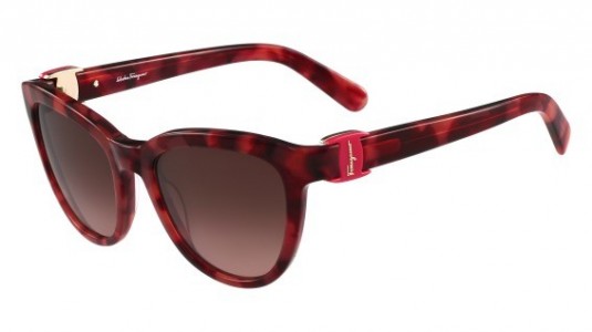 Ferragamo SF817S Sunglasses, (609) HAVANA RED