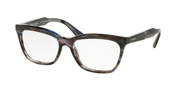 Prada PR 24SV JOURNAL Eyeglasses, UEQ1O1 STRIPED VIOLET (BLUE)