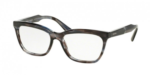 Prada PR 24SVF Eyeglasses, UEQ1O1 STRIPED VIOLET (BLUE)