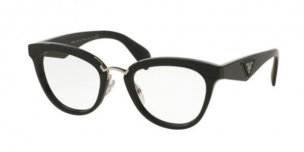 Prada PR 26SV ORNATE Eyeglasses, 1AB1O1 BLACK (BLACK)