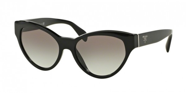 Prada PR 08SS Sunglasses, 1AB0A7 BLACK (BLACK)