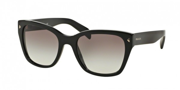 Prada PR 09SS Sunglasses, 1AB0A7 BLACK (BLACK)