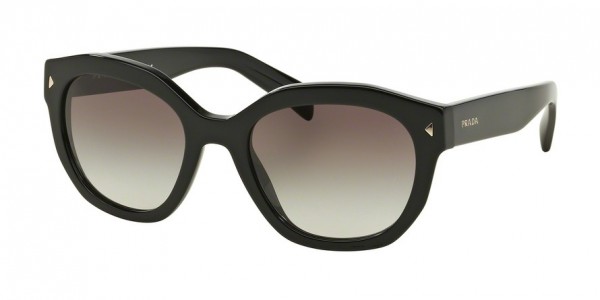 Prada PR 12SS Sunglasses, 1AB0A7 BLACK (BLACK)