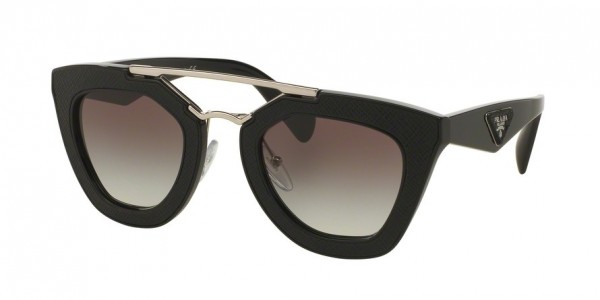 Prada PR 14SS ORNATE Sunglasses, 1AB0A7 BLACK (BLACK)