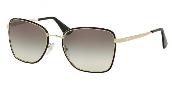 Prada PR 52SS Sunglasses, 1AB0A7 BLACK/PALE GOLD (BLACK)