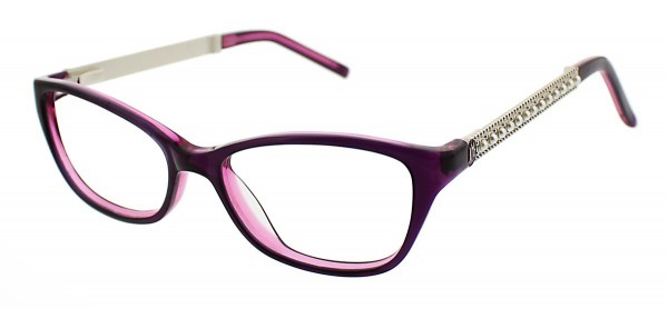 Jessica McClintock JMC 4013 Eyeglasses, Plum Laminate