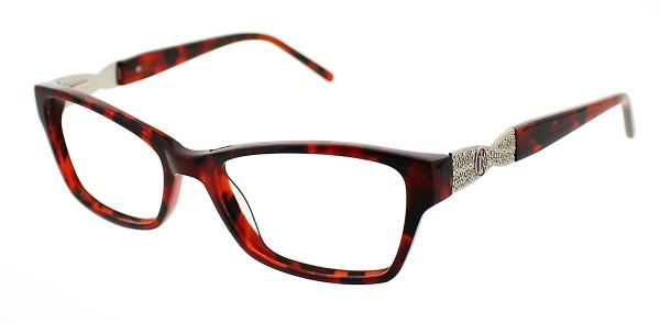 Jessica McClintock JMC 4015 Eyeglasses, Red Tortoise