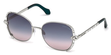 Roberto Cavalli SUBRA Sunglasses, 16B - Shiny Palladium / Gradient Smoke