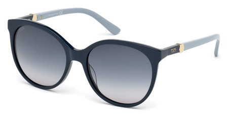 Tod's TO-0174 Sunglasses, 90W - Shiny Blue / Gradient Blue