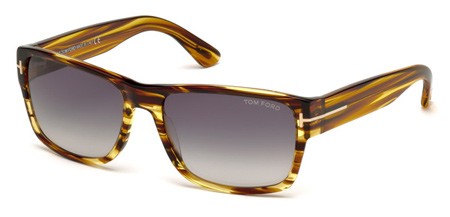 Tom Ford FT0445-F Sunglasses, 50B - Dark Brown/other / Gradient Smoke