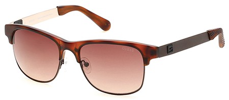 Guess GU-6859 Sunglasses, 52F - Dark Havana / Gradient Brown