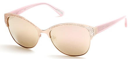 GUESS by Marciano GM-0743 Sunglasses, 29G - Matte Rose Gold / Brown Mirror