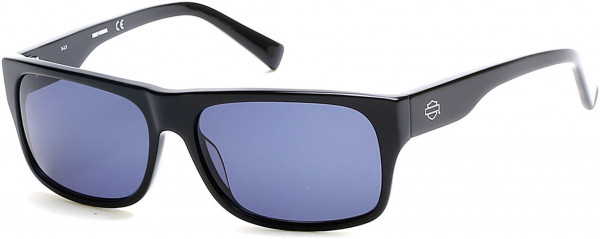Harley-Davidson HD0905X Sunglasses, 01V - Shiny Black  / Blue