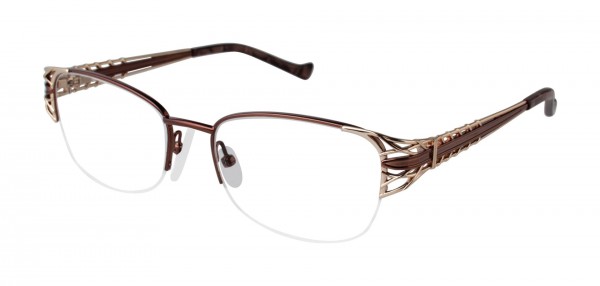 Tura R118 Eyeglasses, Brown/Gold (BRN)