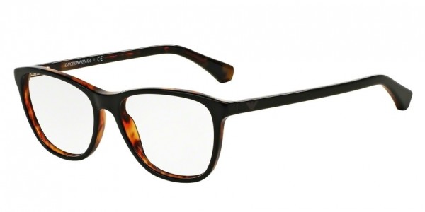 Emporio Armani EA3075F Eyeglasses, 5480 BROWN ON TR PEACH (BROWN)