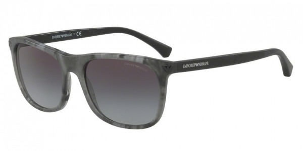 Emporio Armani EA4056F Sunglasses, 55518G MATTE STRIPED GREY (GREY)