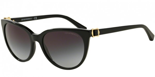 Emporio Armani EA4057F Sunglasses, 50178G BLACK (BLACK)