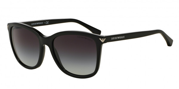Emporio Armani EA4060F Sunglasses, 50178G SHINY BLACK GRADIENT GREY (BLACK)
